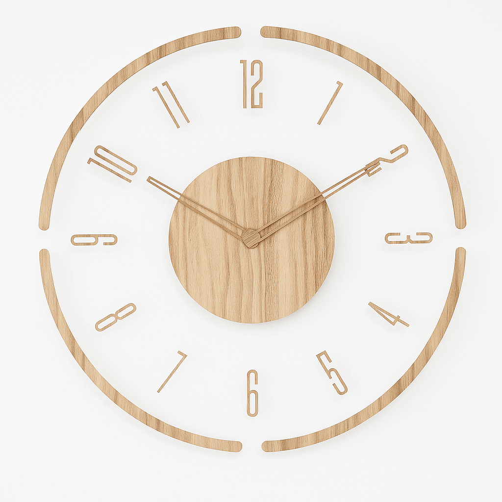 Scandinavian Wooden Minimalist Wall Clock