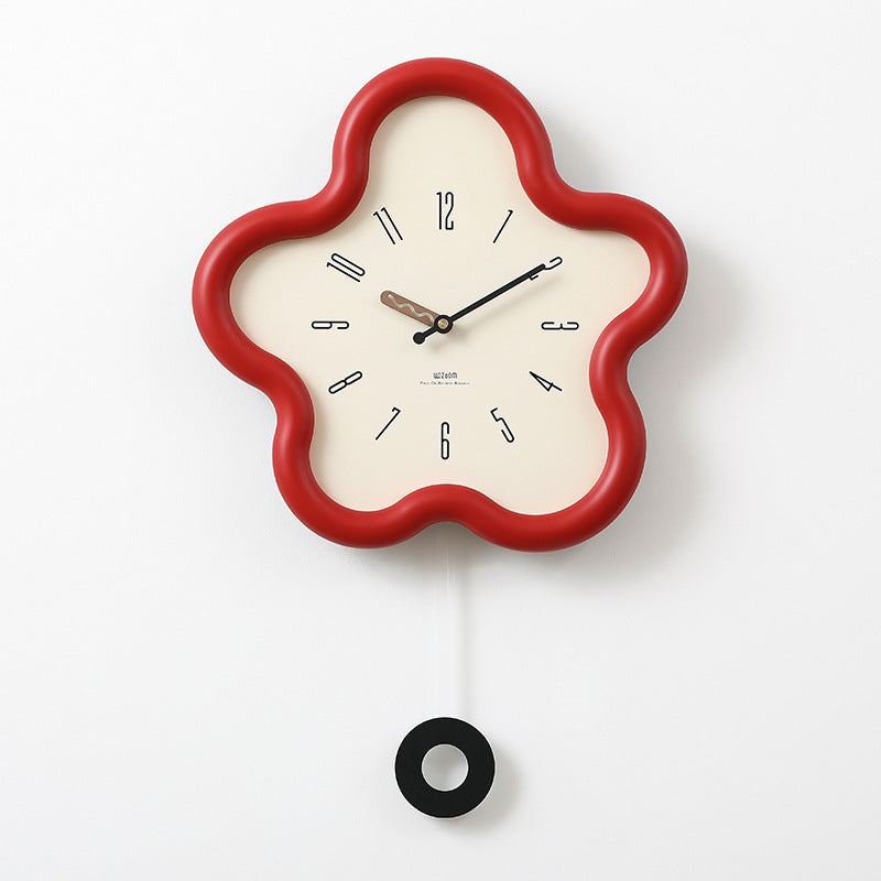 Modern Abstract Floral Wall Clock