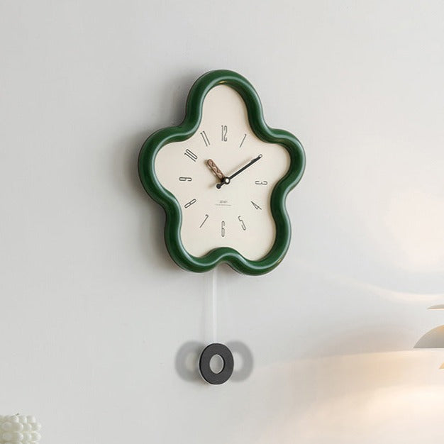 Modern Abstract Floral Wall Clock