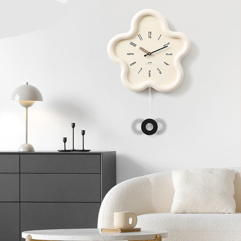 Modern Abstract Floral Wall Clock