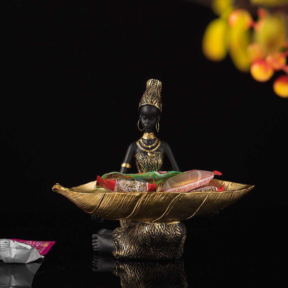 Sculptural Gold Leaf Display Tray