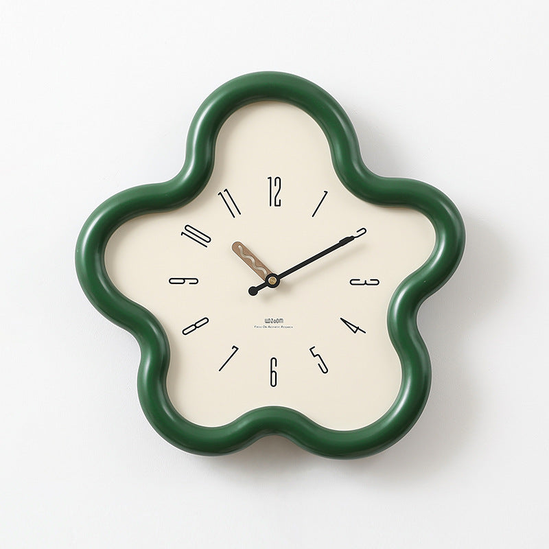 Modern Abstract Floral Wall Clock