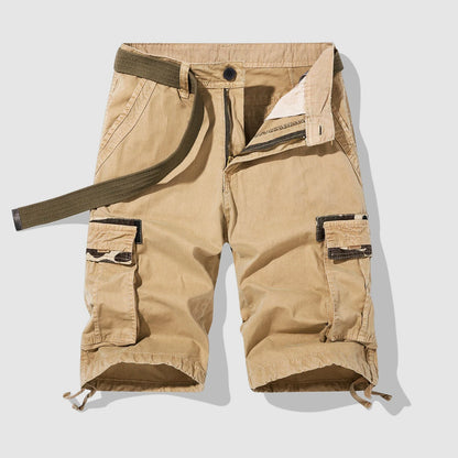 Relaxed Fit Knee-Length Cargo Shorts for Men – Functional & Comfortable Design