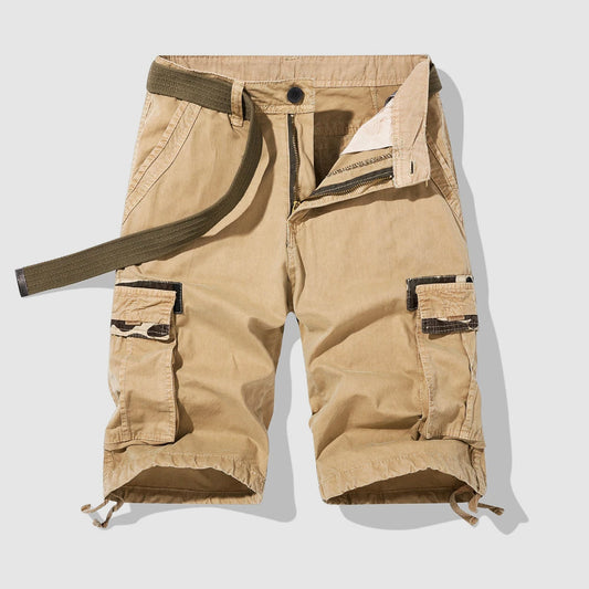 Relaxed Fit Knee-Length Cargo Shorts for Men – Functional & Comfortable Design