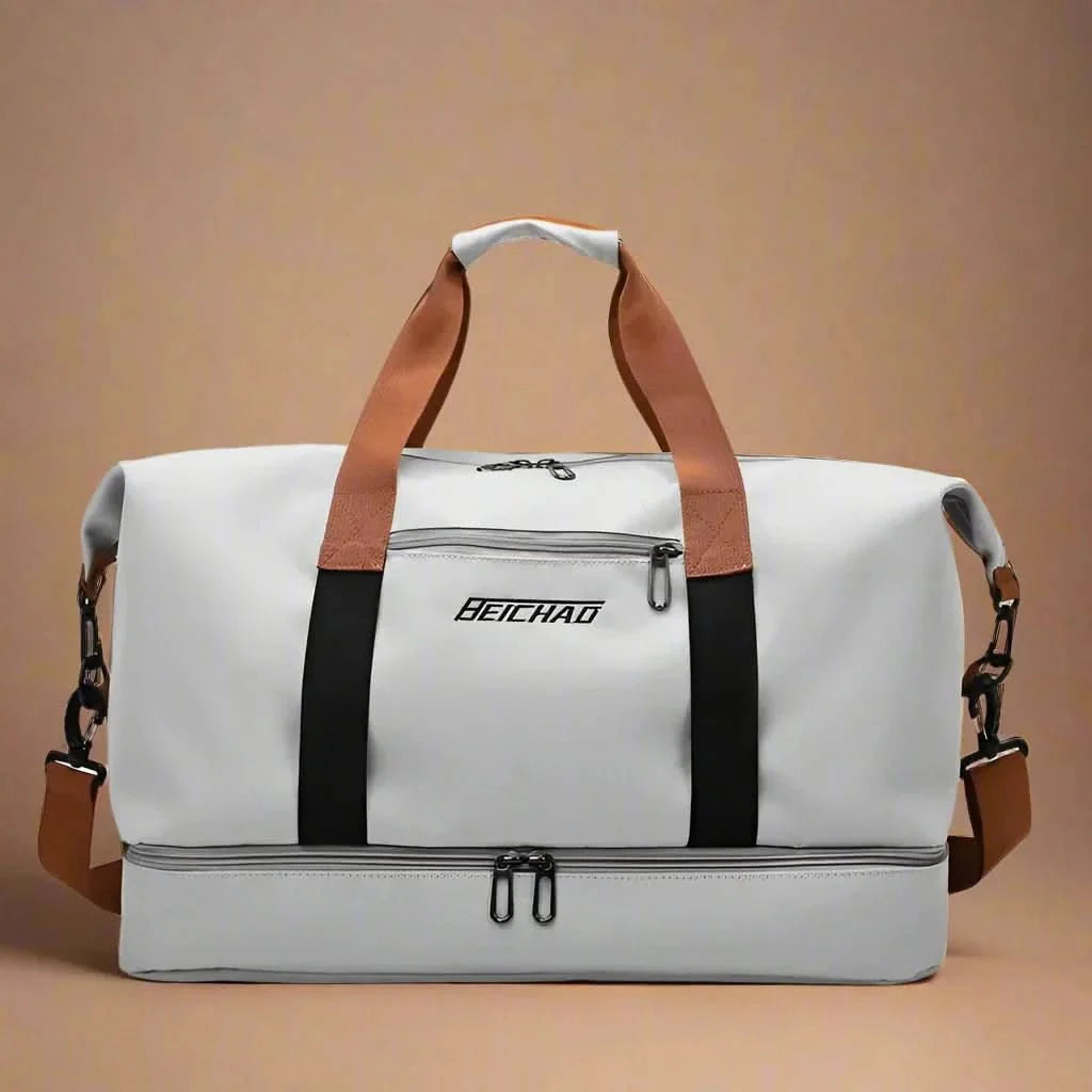 Functional Nylon Duffel Bag with Detachable Strap