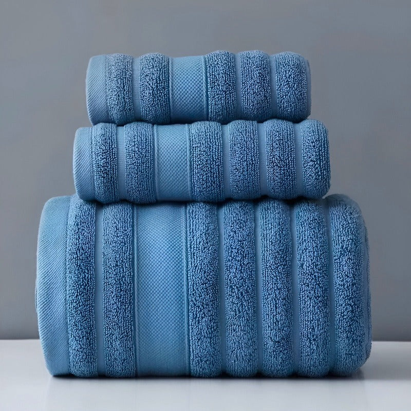 Minimalist Cotton Towel Set with Ultra-Thick Texture