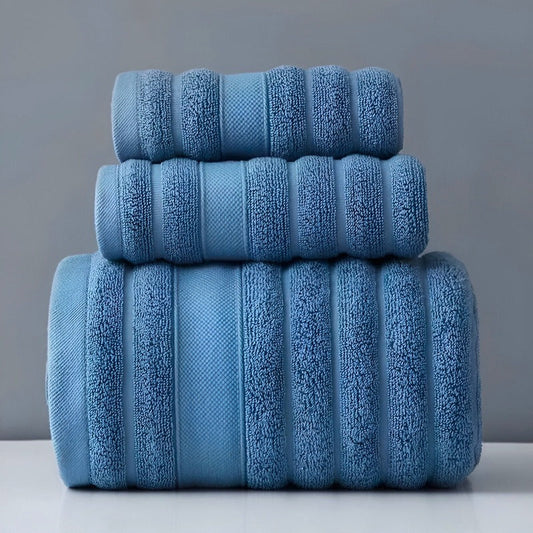Minimalist Cotton Towel Set with Ultra-Thick Texture