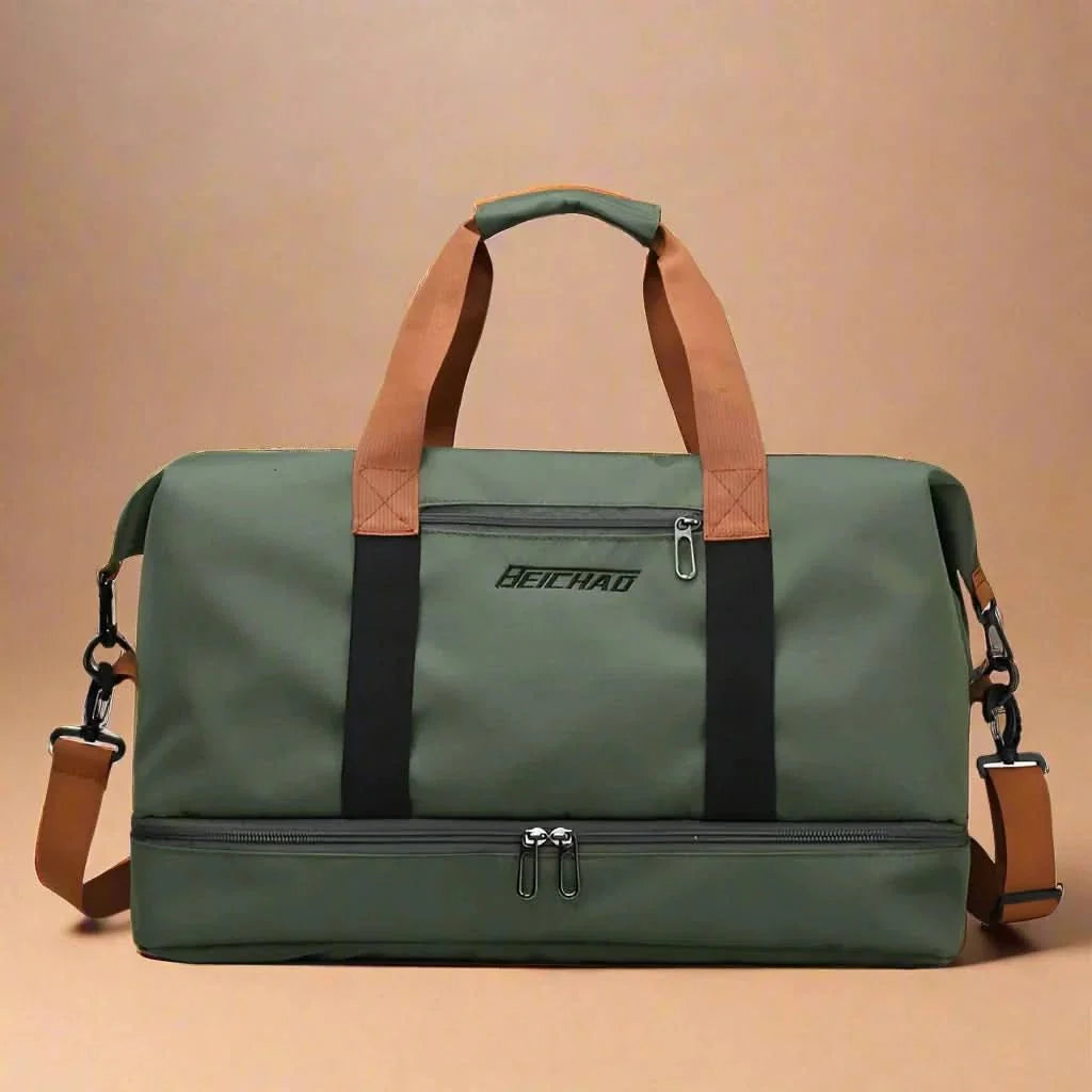 Functional Nylon Duffel Bag with Detachable Strap