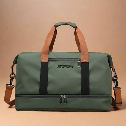 Functional Nylon Duffel Bag with Detachable Strap