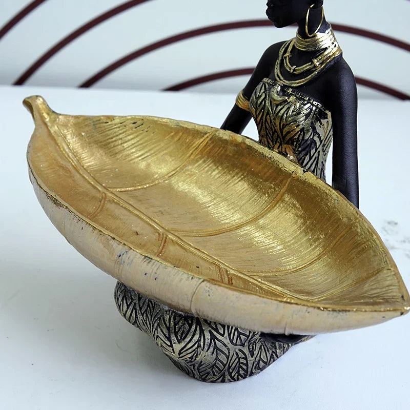 Sculptural Gold Leaf Display Tray