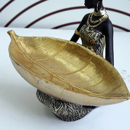 Sculptural Gold Leaf Display Tray