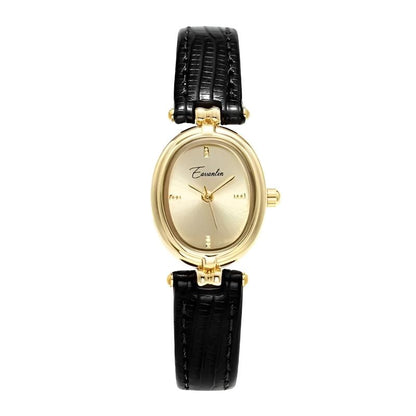 Amelia Wristwatch | Gold-Tone Case Oval Dial Wristwatch