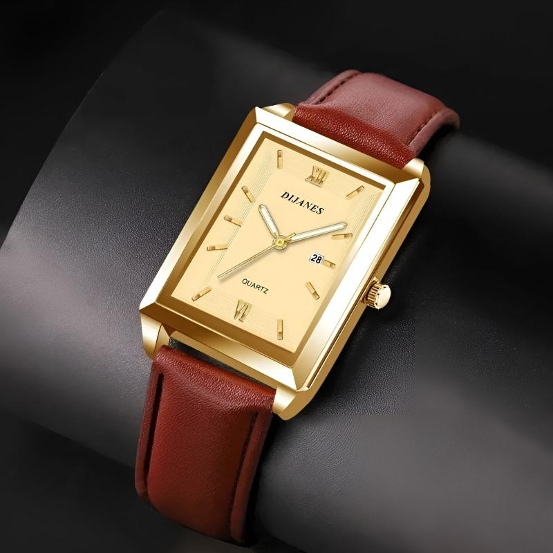Oliver Rectangular Dress Watch | Roman Numerals Date Dress Watch