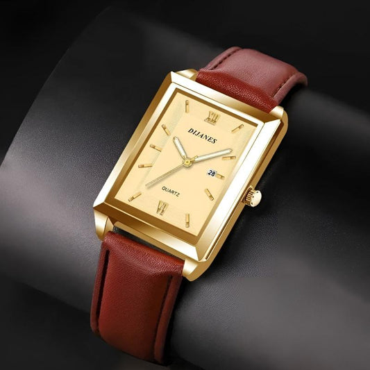 Oliver Rectangular Dress Watch | Roman Numerals Date Dress Watch
