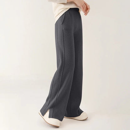Isabella Relaxed Fit Wide Leg Pants | Solid Center Seam Pants