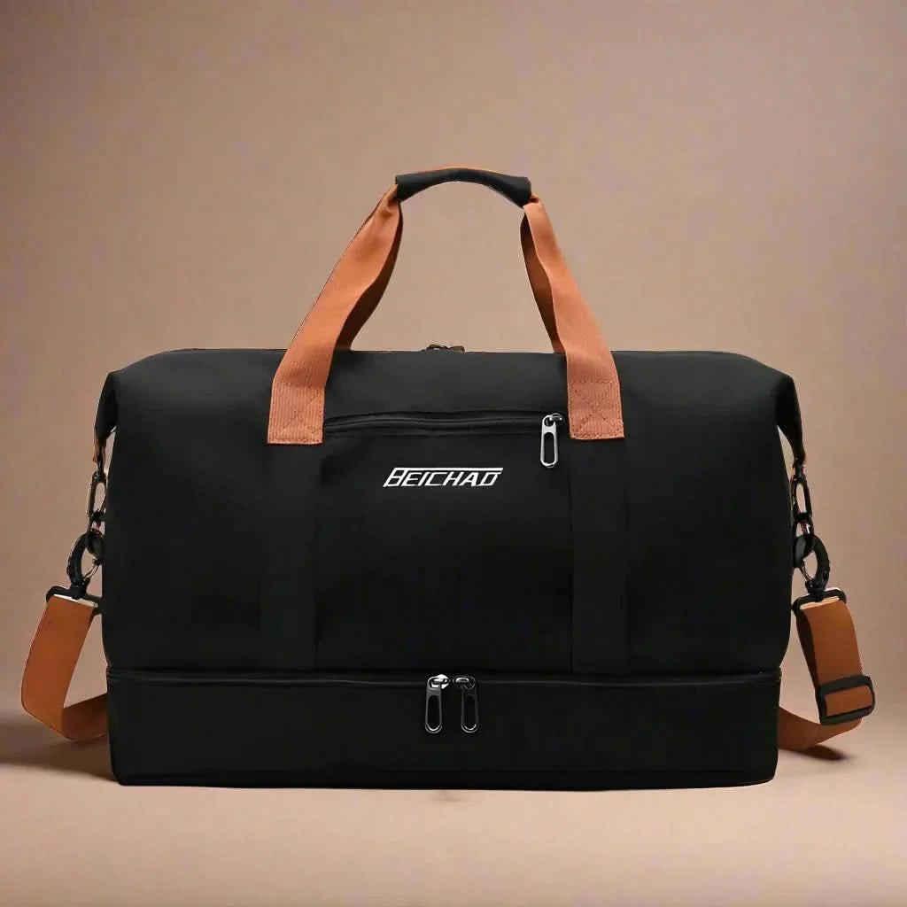 Functional Nylon Duffel Bag with Detachable Strap