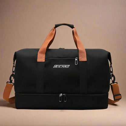 Functional Nylon Duffel Bag with Detachable Strap