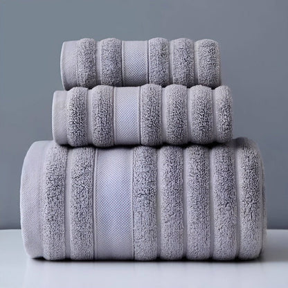 Minimalist Cotton Towel Set with Ultra-Thick Texture