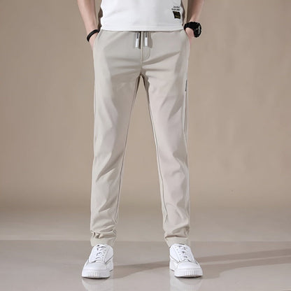 Oliver Slim Fit Casual Pants | Drawstring Waist Side Pockets Casual Pants