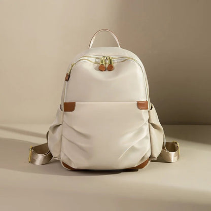 Amelia Gathered Detail Backpack | Dual-Zip Closure Front Pocket Backpack