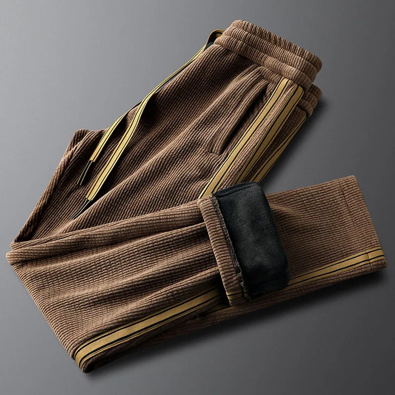 Jack Striped Relaxed Fit Track Jacket Set | Stand Collar Hip-Length Track Jacket