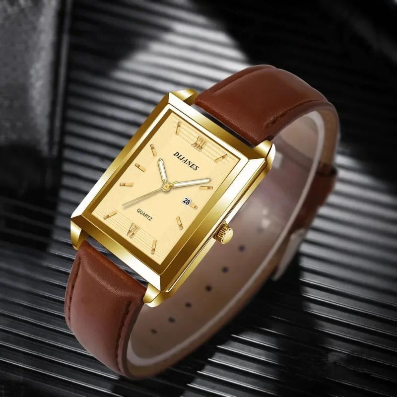 Oliver Rectangular Dress Watch | Roman Numerals Date Dress Watch