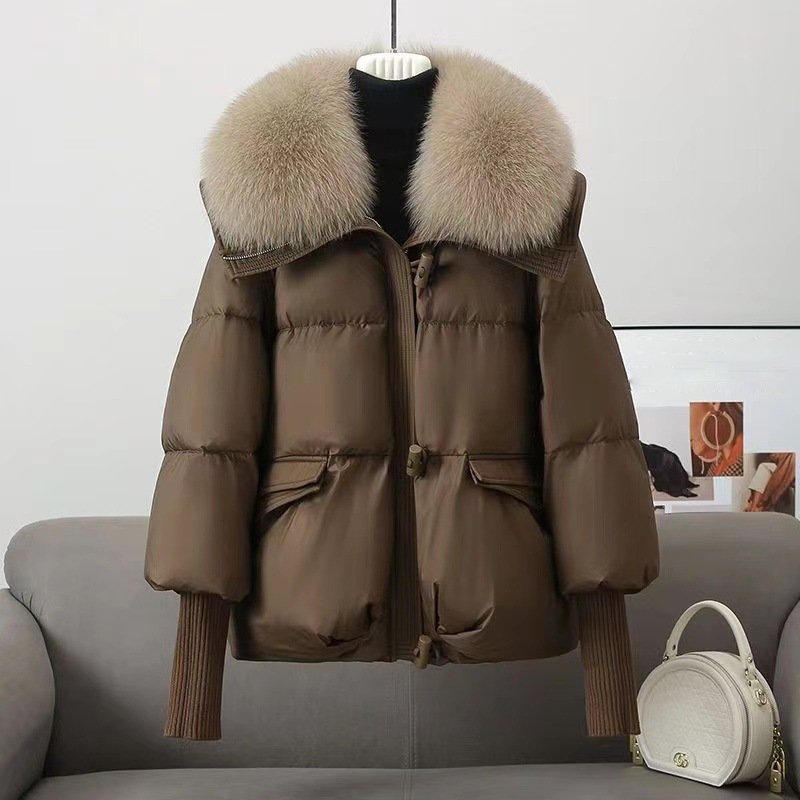 Isabella Quilted Relaxed Fit Puffer Jacket | Fur Collar Drawstring Waist Puffer Jacket