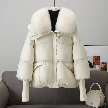 Isabella Quilted Relaxed Fit Puffer Jacket | Fur Collar Drawstring Waist Puffer Jacket