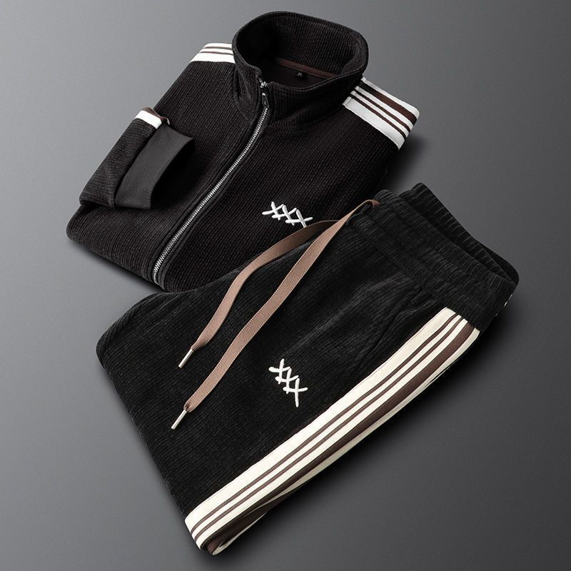 Henry Striped Relaxed Fit Track Jacket | Stand Collar Track Jacket