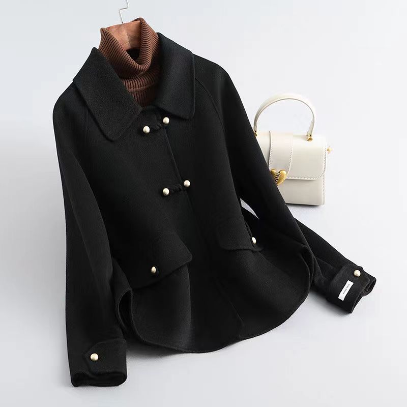 Isabella Relaxed Fit Short Coat | Toggle Front Patch Pockets Coat