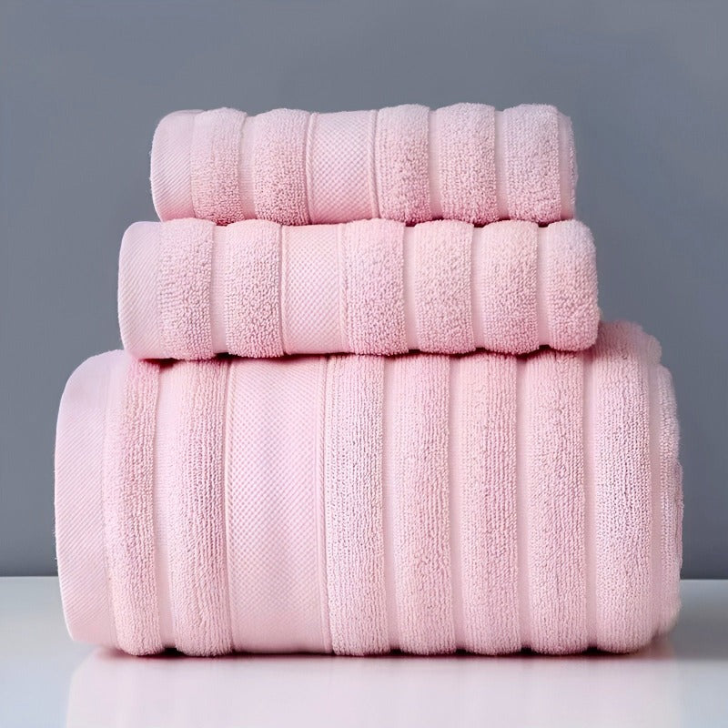 Minimalist Cotton Towel Set with Ultra-Thick Texture
