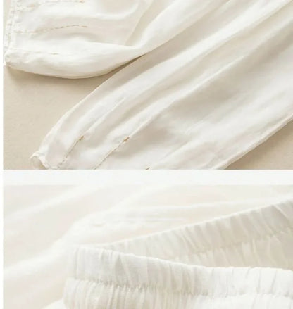 Embroidered Drawstring Cropped Relaxed Fit Pants for Women – Casual Comfort & Style