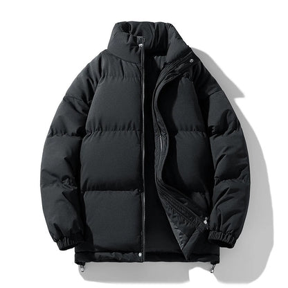 Harry Quilted Relaxed Fit Puffer Jacket | Solid Stand Collar Jacket