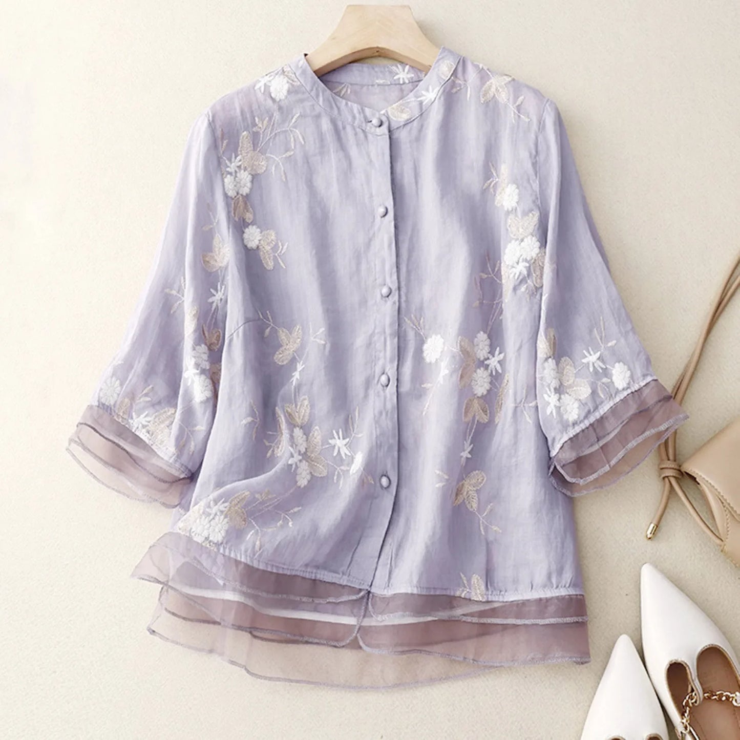 Relaxed Fit Floral Blouse for Women – Stylish & Comfortable Design