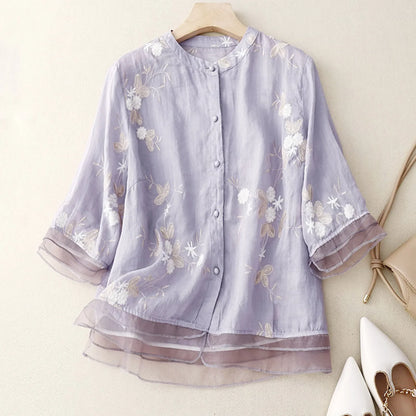 Relaxed Fit Floral Blouse for Women – Stylish & Comfortable Design