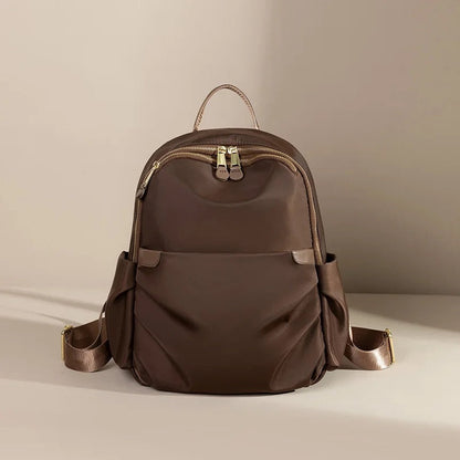 Amelia Gathered Detail Backpack | Dual-Zip Closure Front Pocket Backpack