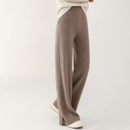 Isabella Relaxed Fit Wide Leg Pants | Solid Center Seam Pants