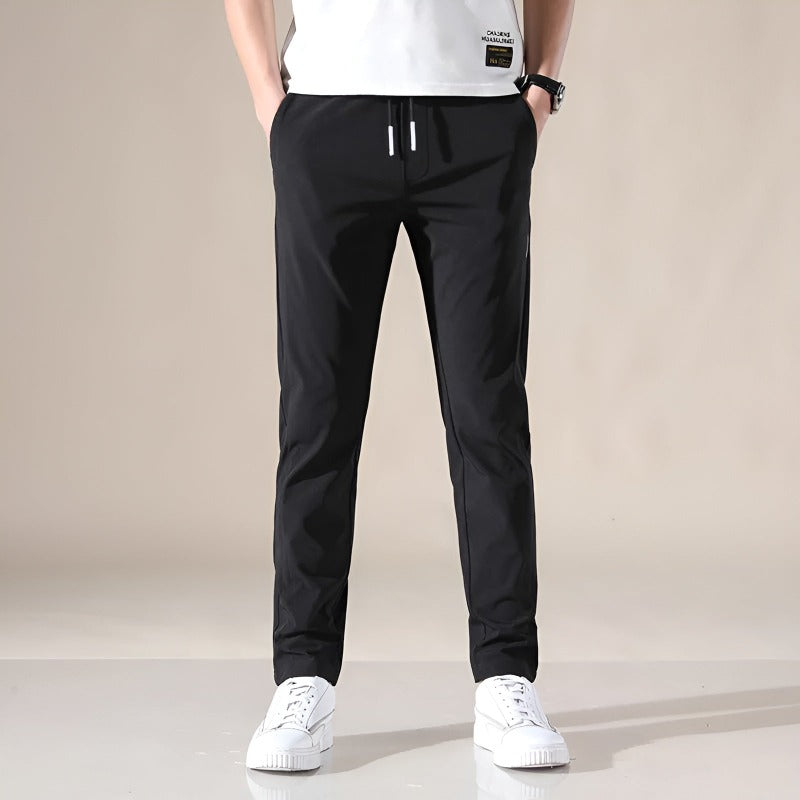 Oliver Slim Fit Casual Pants | Drawstring Waist Side Pockets Casual Pants
