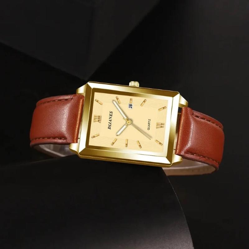 Oliver Rectangular Dress Watch | Roman Numerals Date Dress Watch