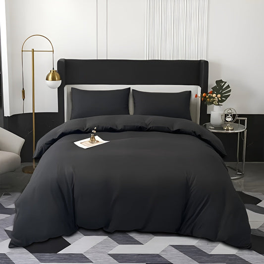 Minimalist Brushed Microfiber Duvet Cover Set