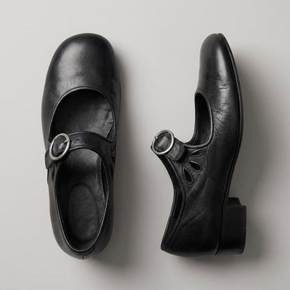 Orthopedic Buckle Strap Mary Jane Shoes for Women – Supportive Comfort & Style