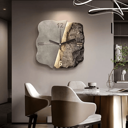 Modern Stone Textured Wall Clock