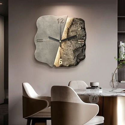 Modern Stone Textured Wall Clock