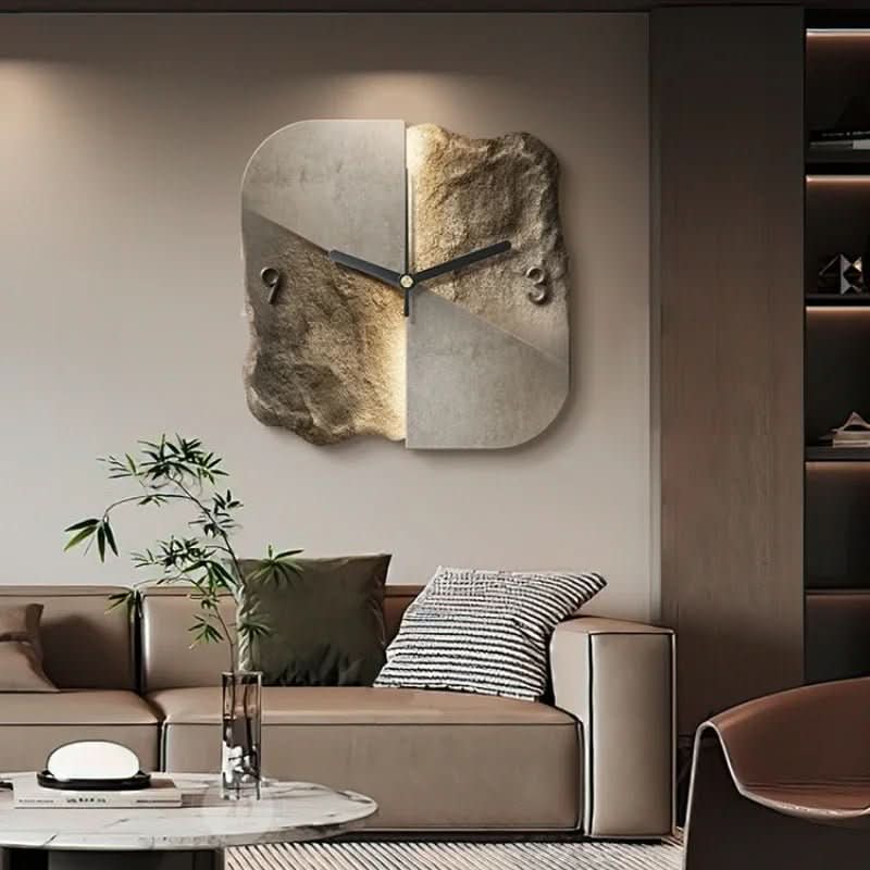 Modern Stone Textured Wall Clock