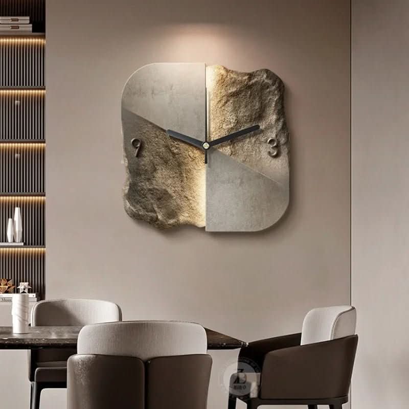 Modern Stone Textured Wall Clock