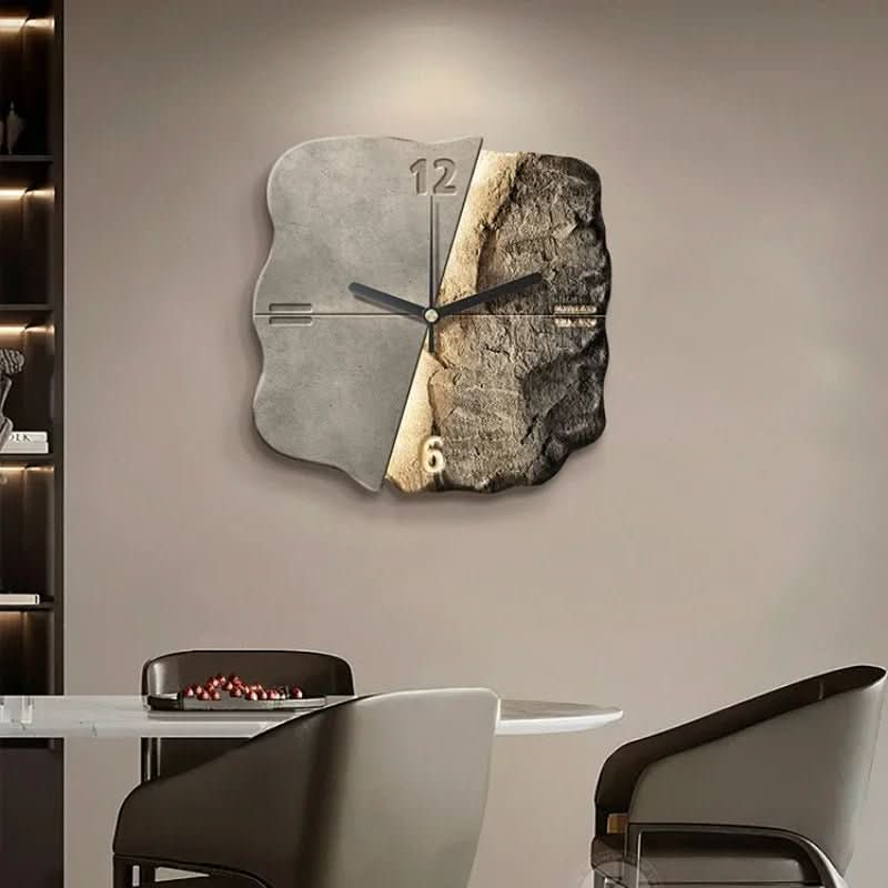 Modern Stone Textured Wall Clock