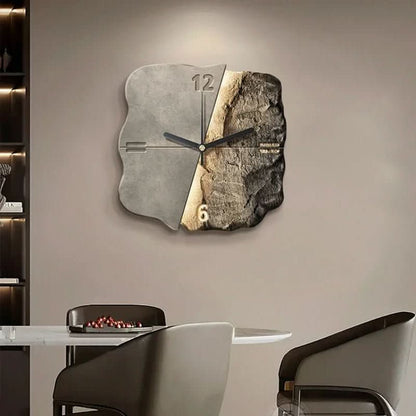 Modern Stone Textured Wall Clock