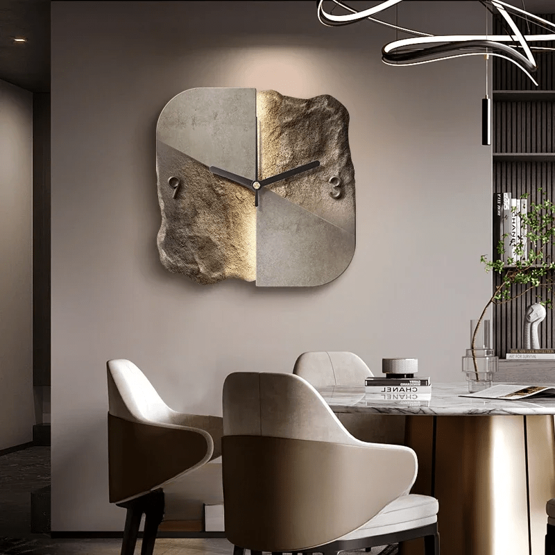 Modern Stone Textured Wall Clock