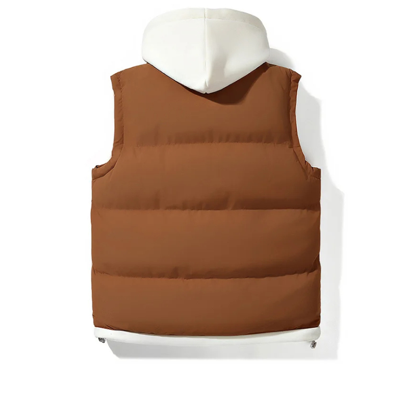 Freddie Hooded Quilted Gilet | Regular Fit Solid Gilet