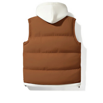 Freddie Hooded Quilted Gilet | Regular Fit Solid Gilet